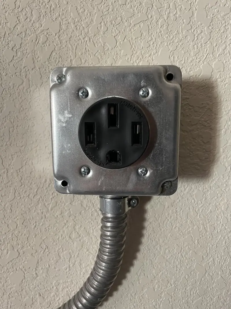 NEMA 14-50 outlet installed for Electrical Panel Upgrade in Madera Acres